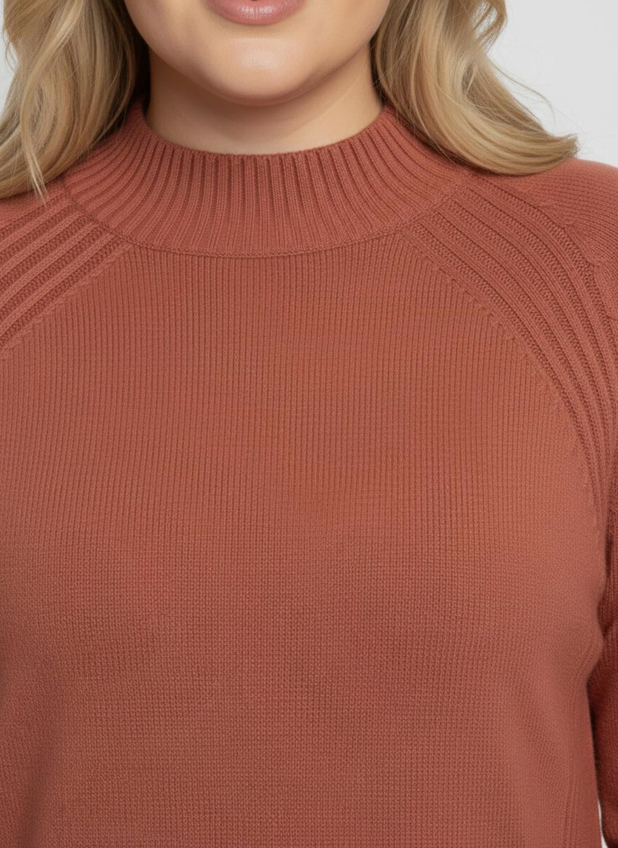 Longpullover mit abgerundetem Saum - terra