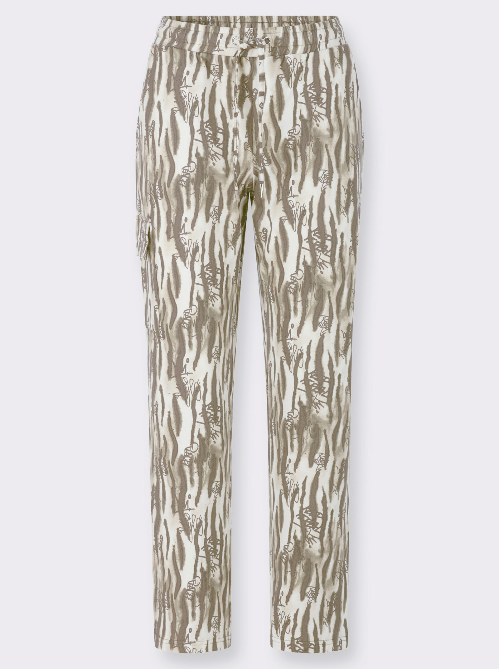 Sweathose im Druck-Dessin - dunkeltaupe-schlamm-gemustert