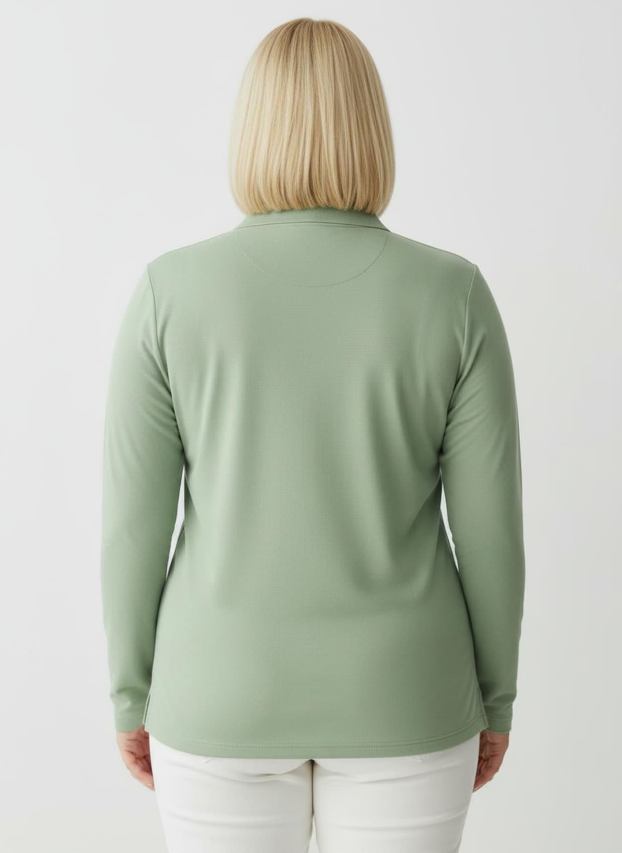Poloshirt aus Baumwoll-Qualität - eucalyptus