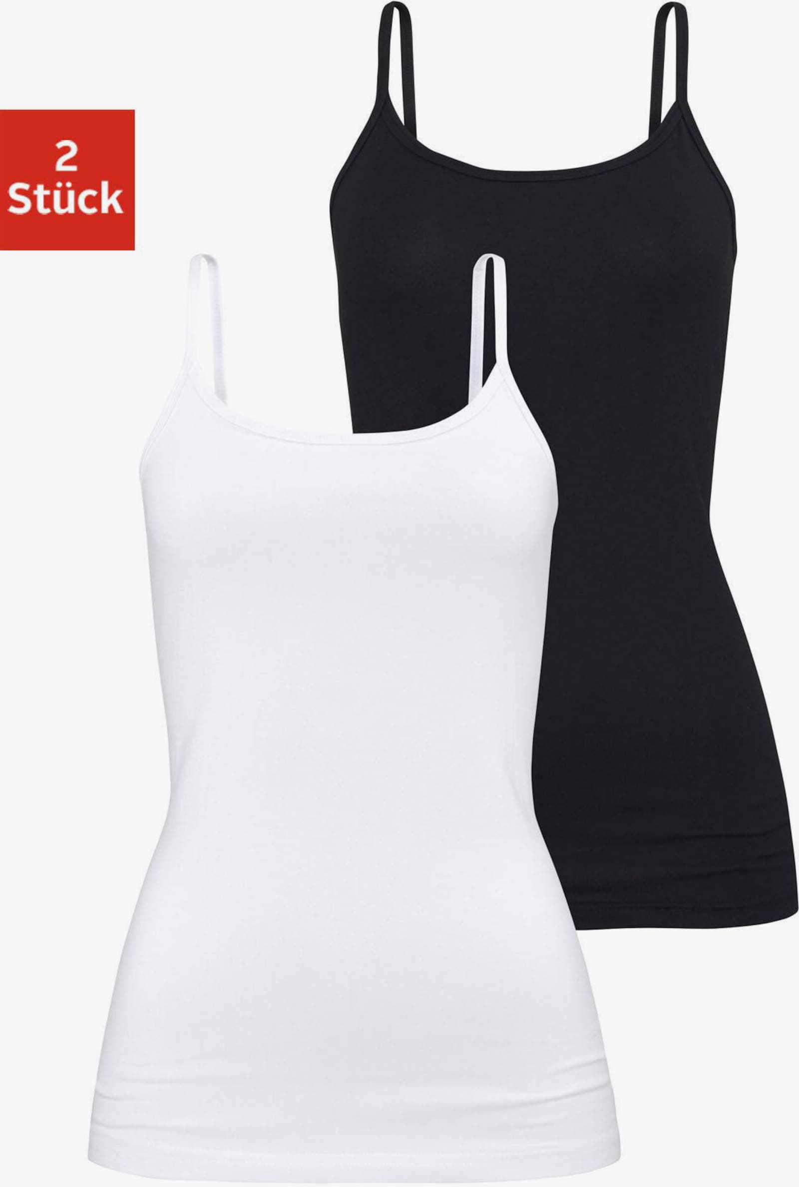 H.I.S Onderhemd - zwart, wit