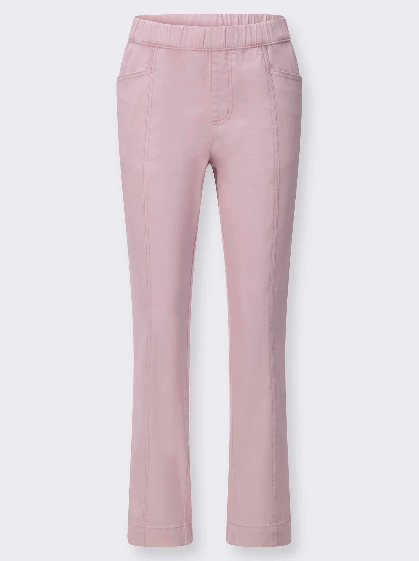 Stretch-Hose mit Teilungsnaht vorne - rosé