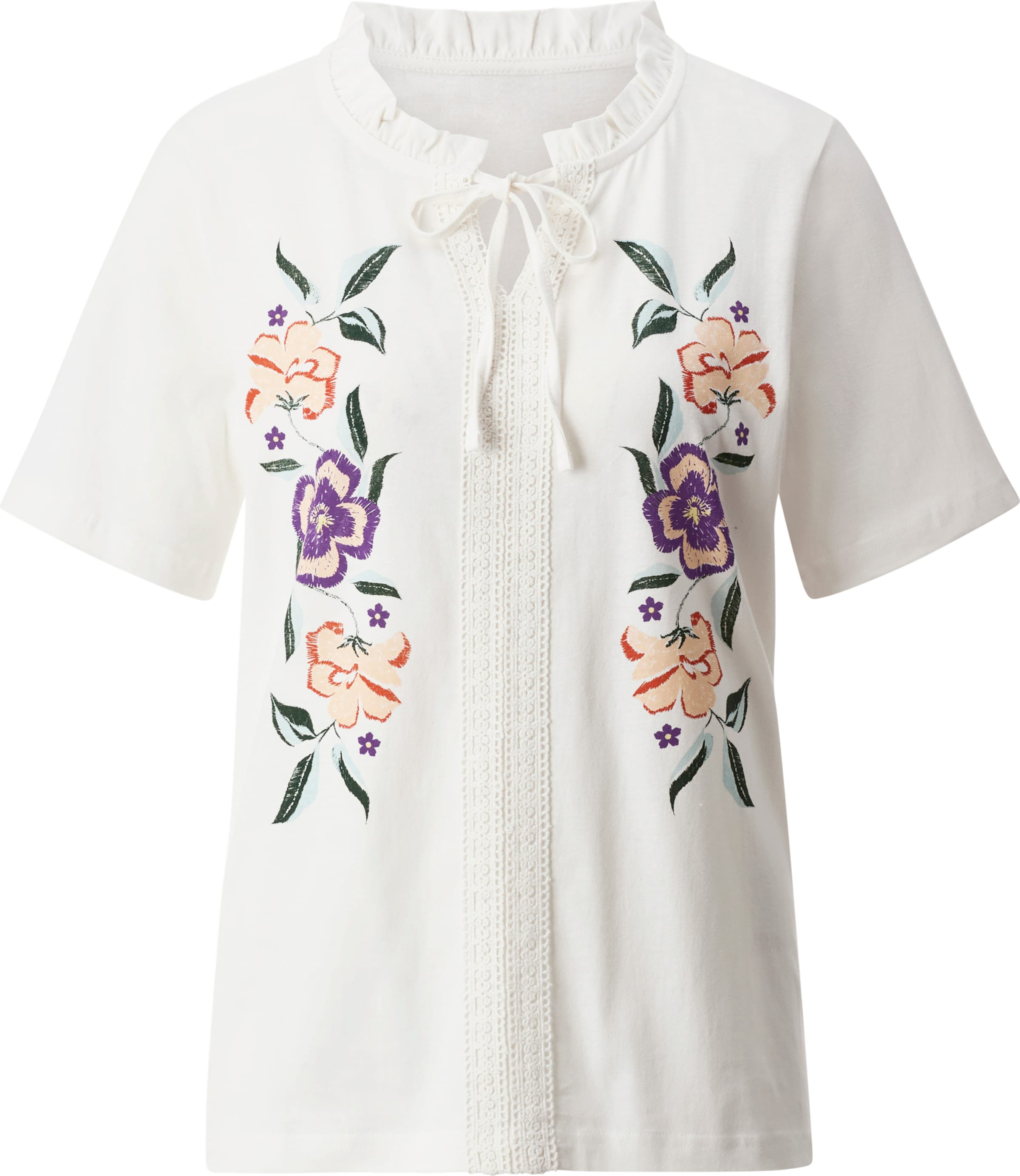 Your Look... for less! Dames Shirt met korte mouwen ecru/apricot Maat