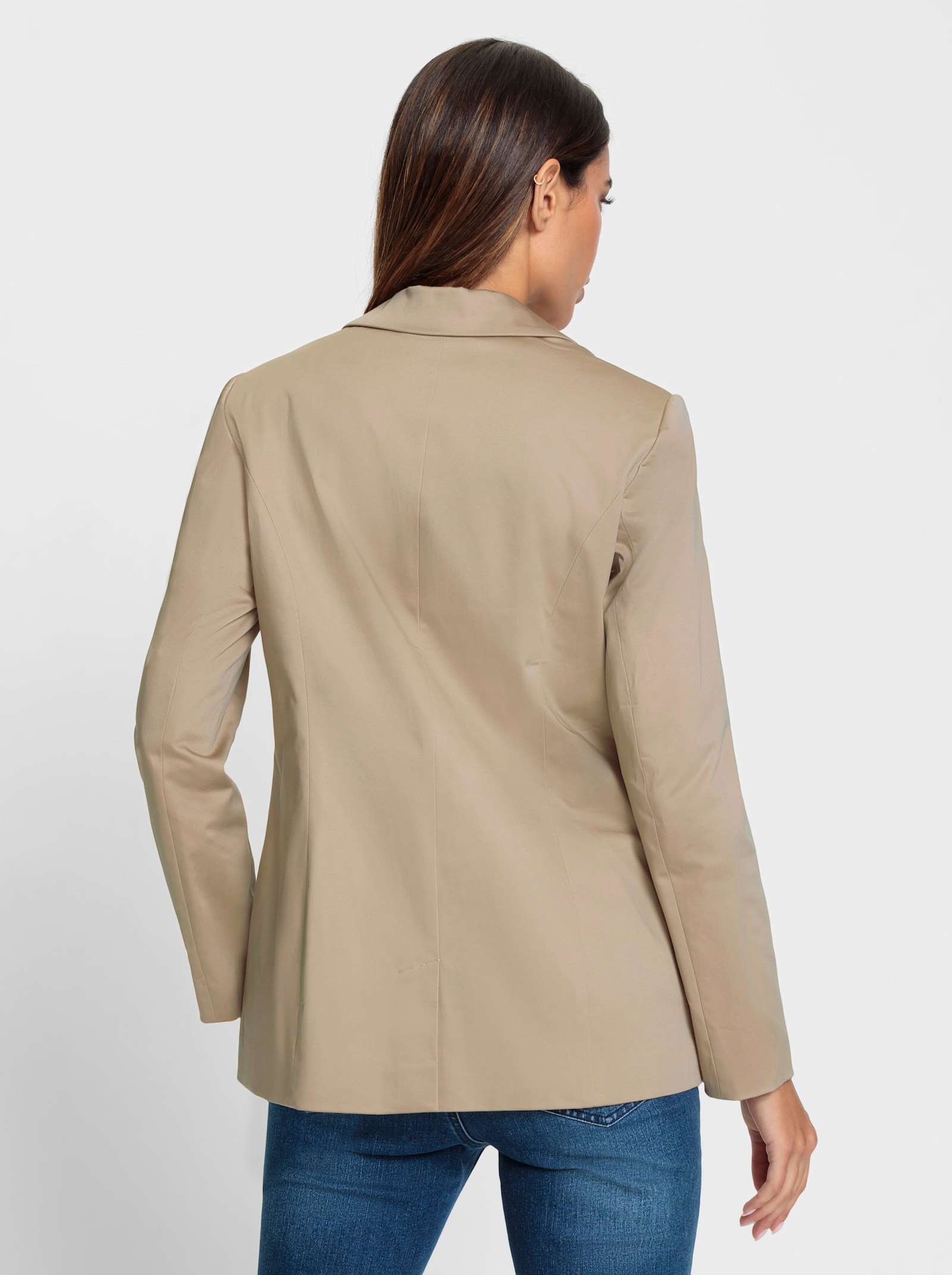 heine Blazer mit dezentem Glanz - sesam