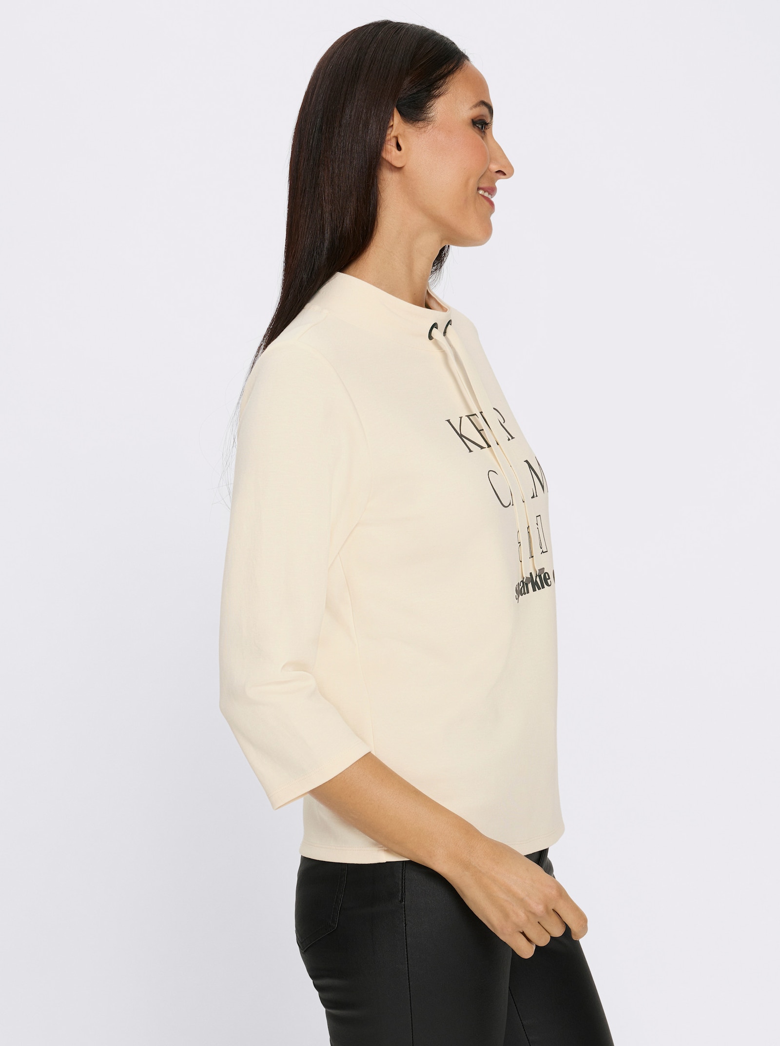 heine Sweatshirt mit weitem Stehkragen - champagner