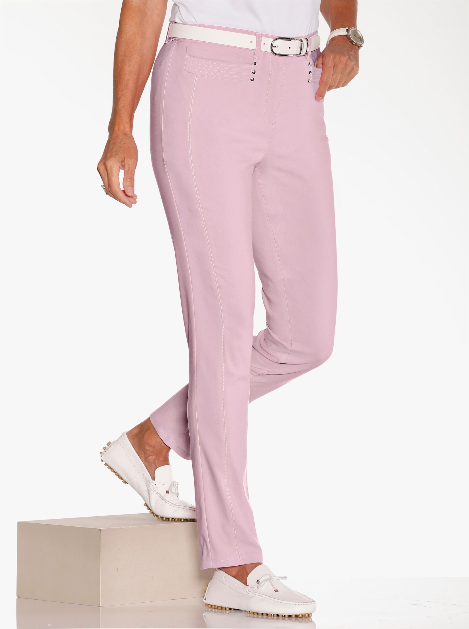 Bengalinhose mit elastischen Einsätzen - rosé