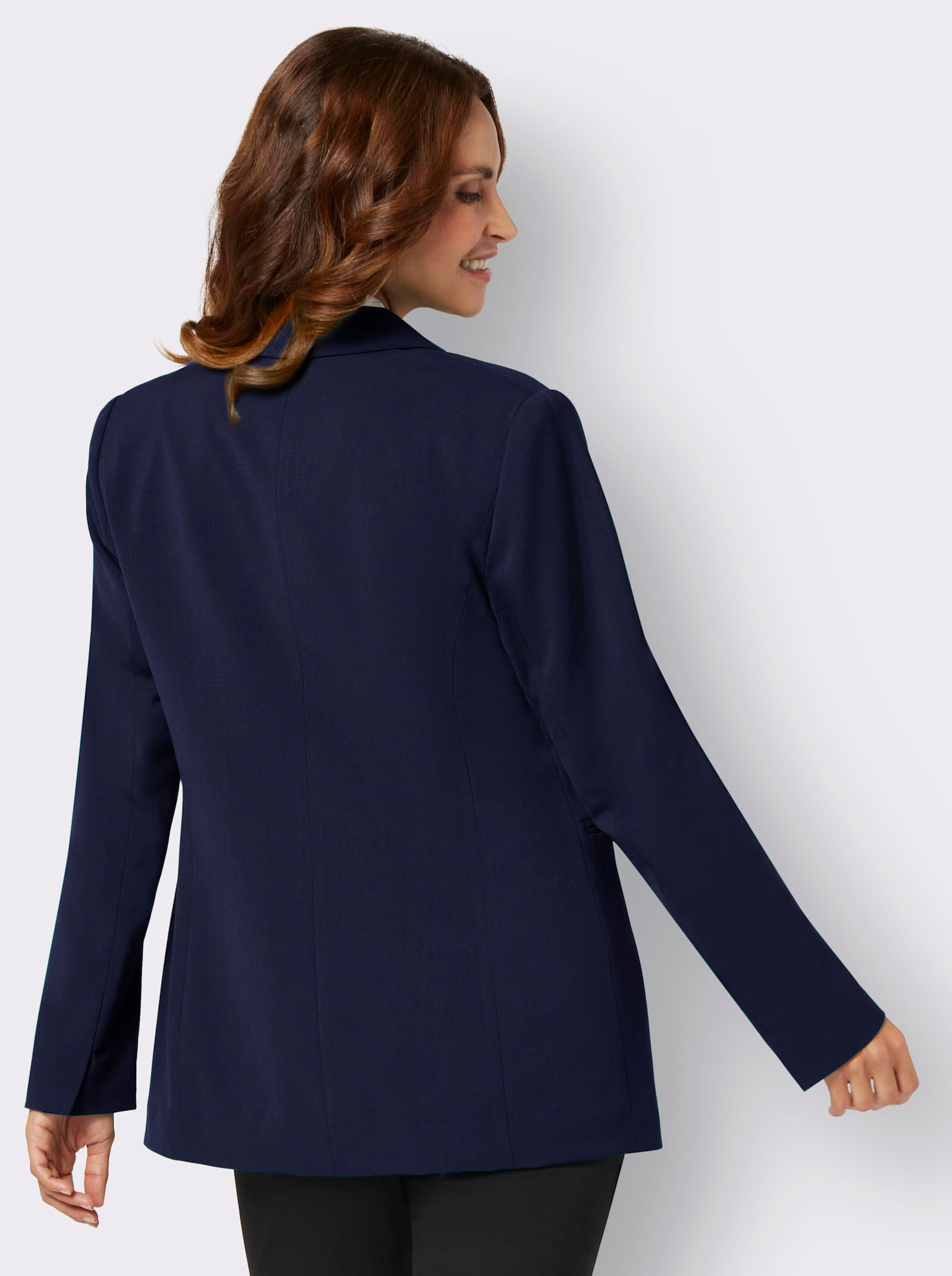 Blazer in langer Form - marine