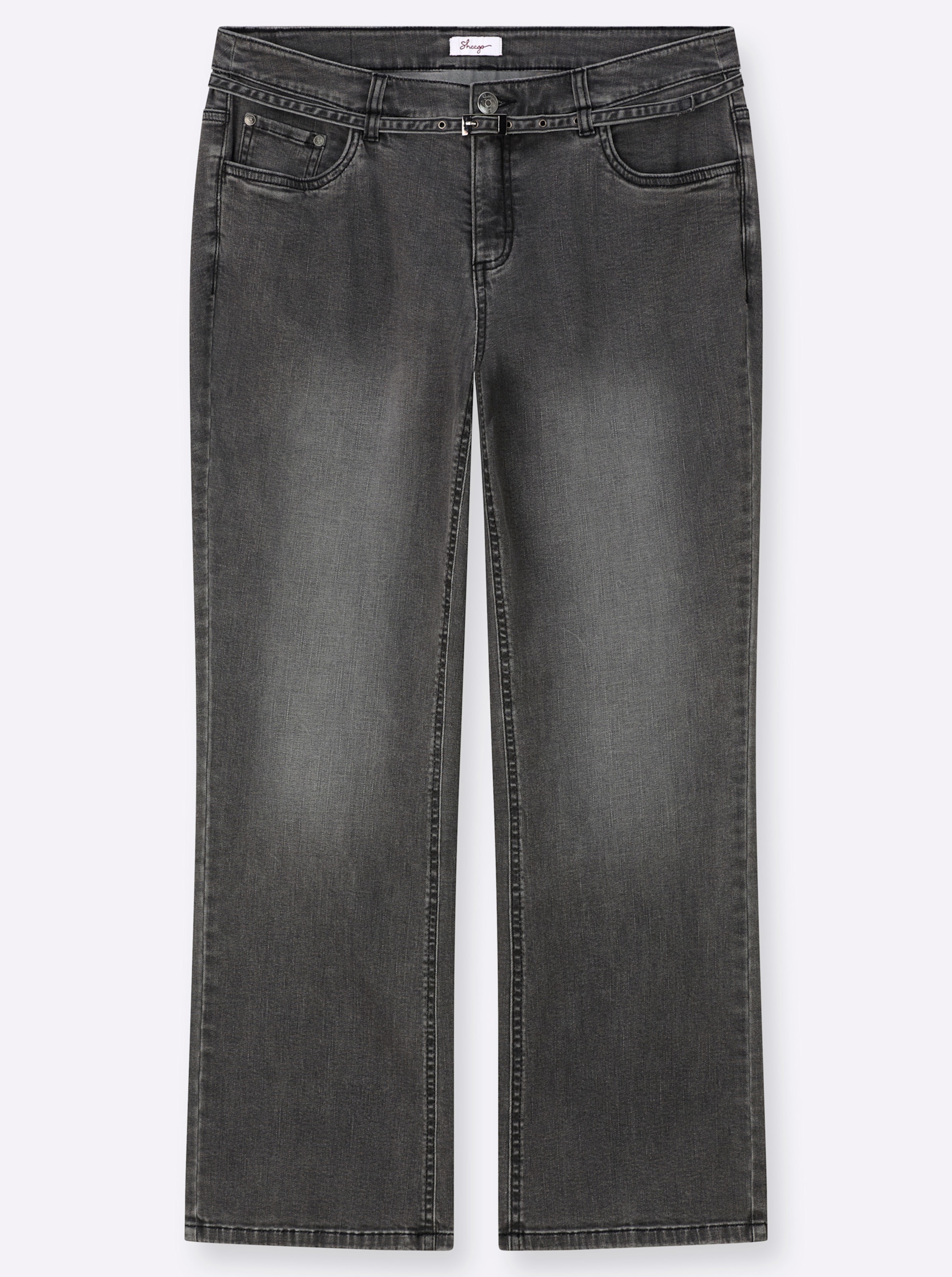 Grey-Denim Bootcut-Jeans - Bild 2