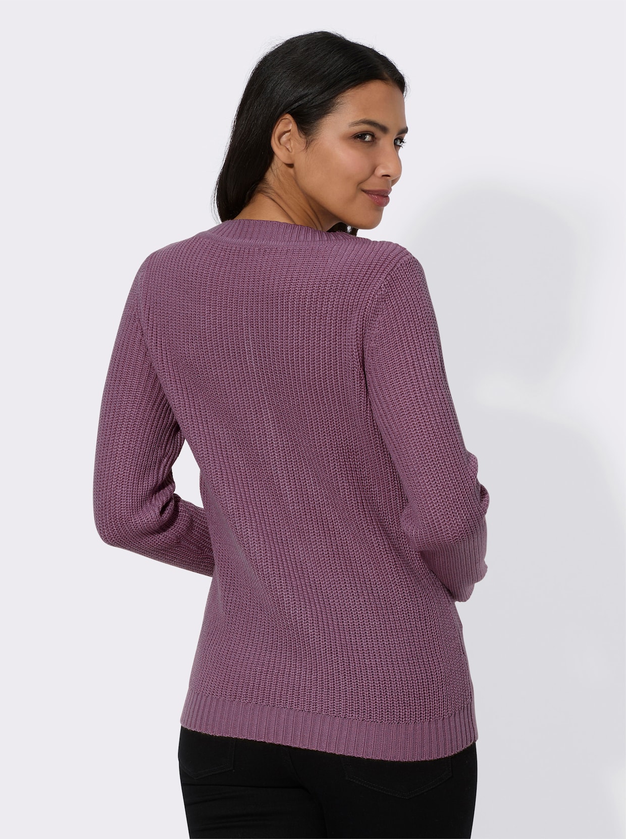 Langarm-Pullover - violett