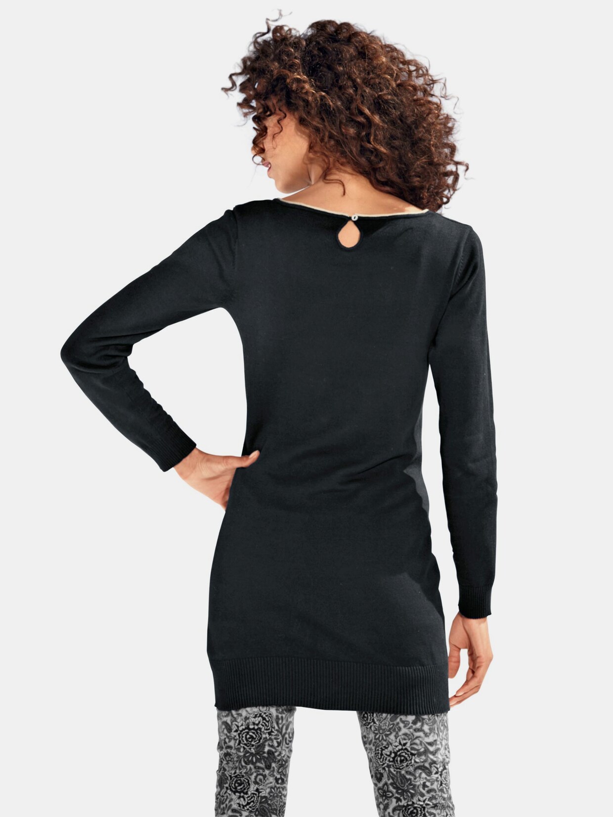 Linea Tesini Lange pullover - zwart