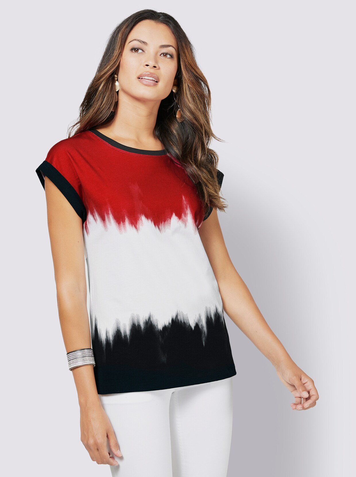 Cybele Shirt - rood-wit-zwart