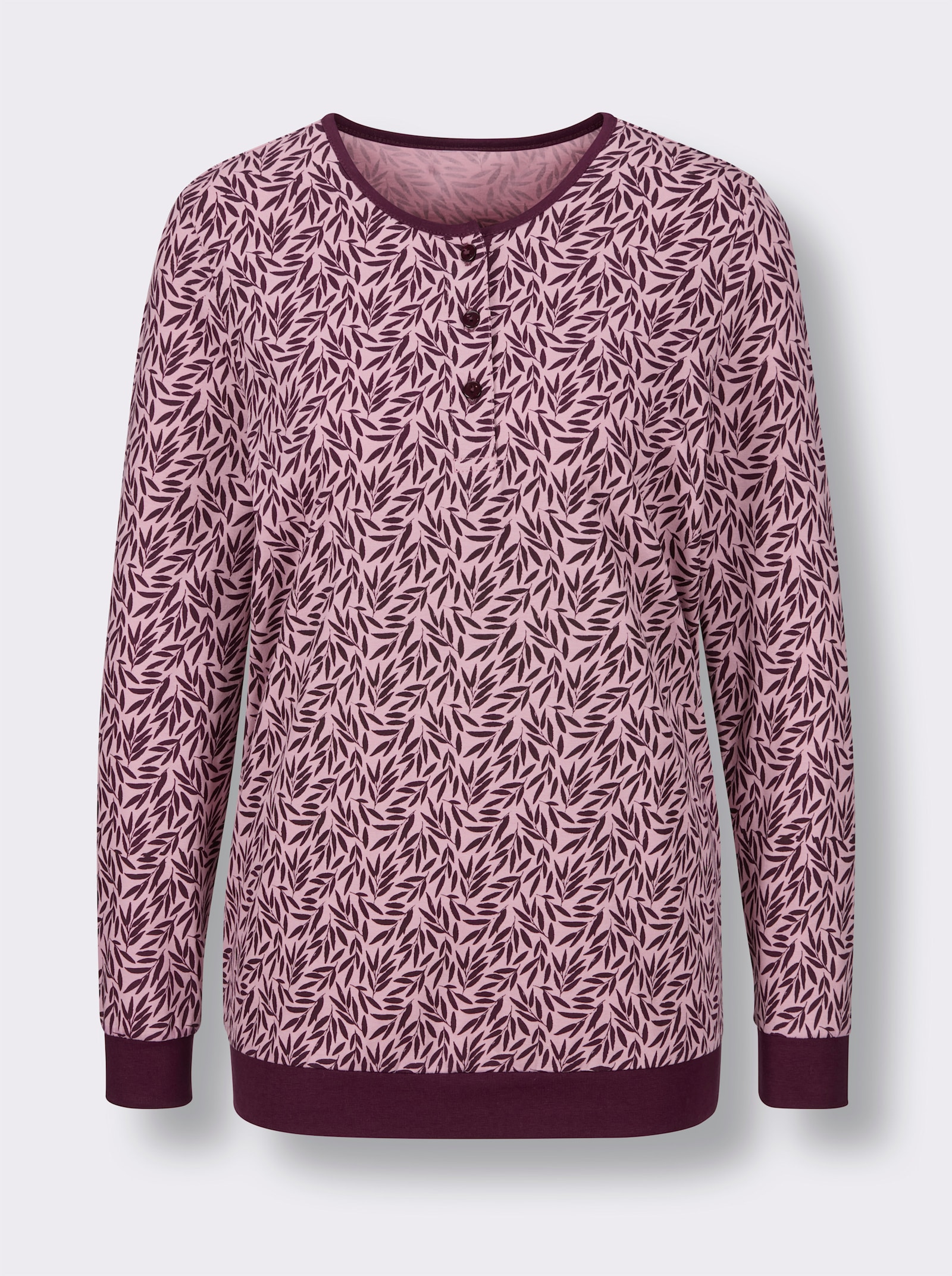 wäschepur Schlafanzüge - mint-jade-bedruckt + rosé-burgund-bedruckt