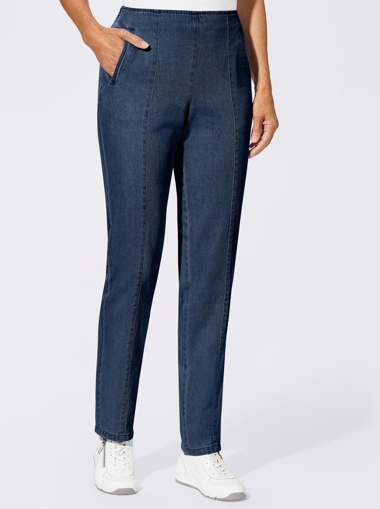 Schlupfjeans - blue-stone-washed