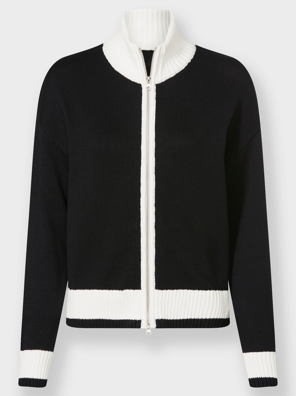 heine Vest - zwart/ecru gedessineerd