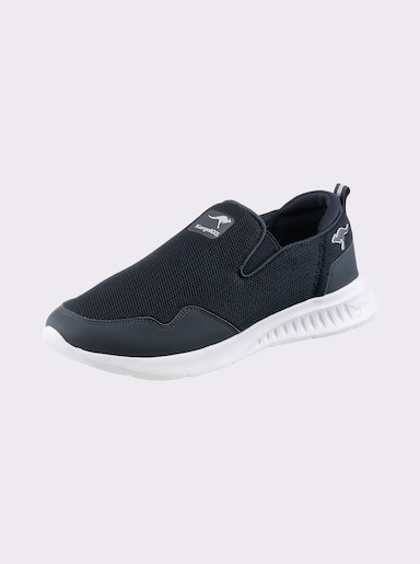 KangaROOS Slipper im Mix aus Synthetik und Lederimitat - marine