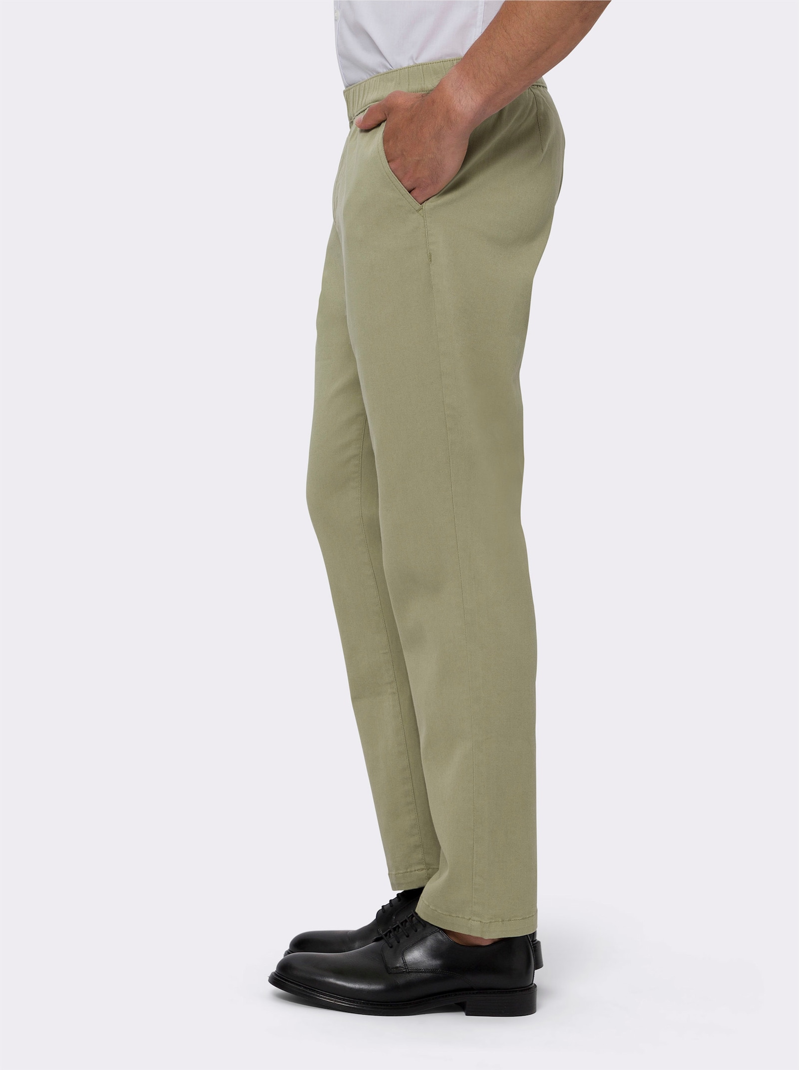 Navlékací džíny s falešným poklopcem - rákosová