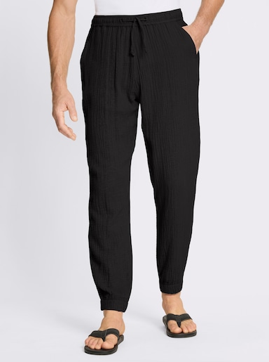 Schlupfhose in Musselin-Qualität - schwarz