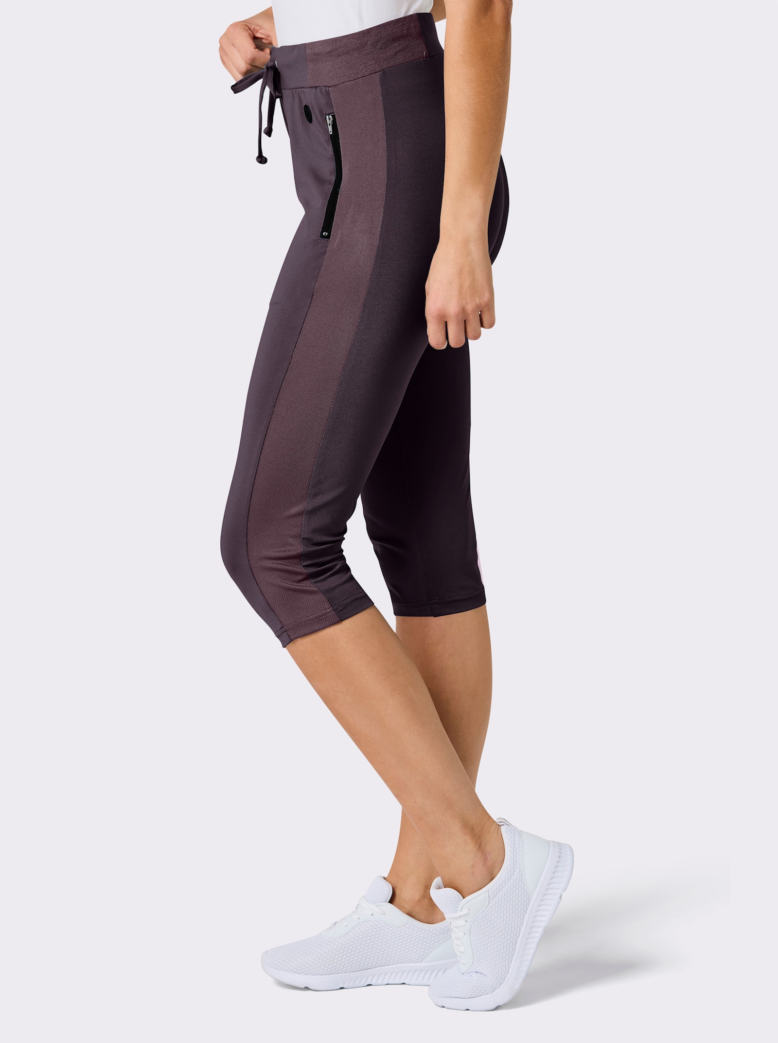 Catamaran Sports Caprilegging met gedeeltelijke comfortband - aubergine