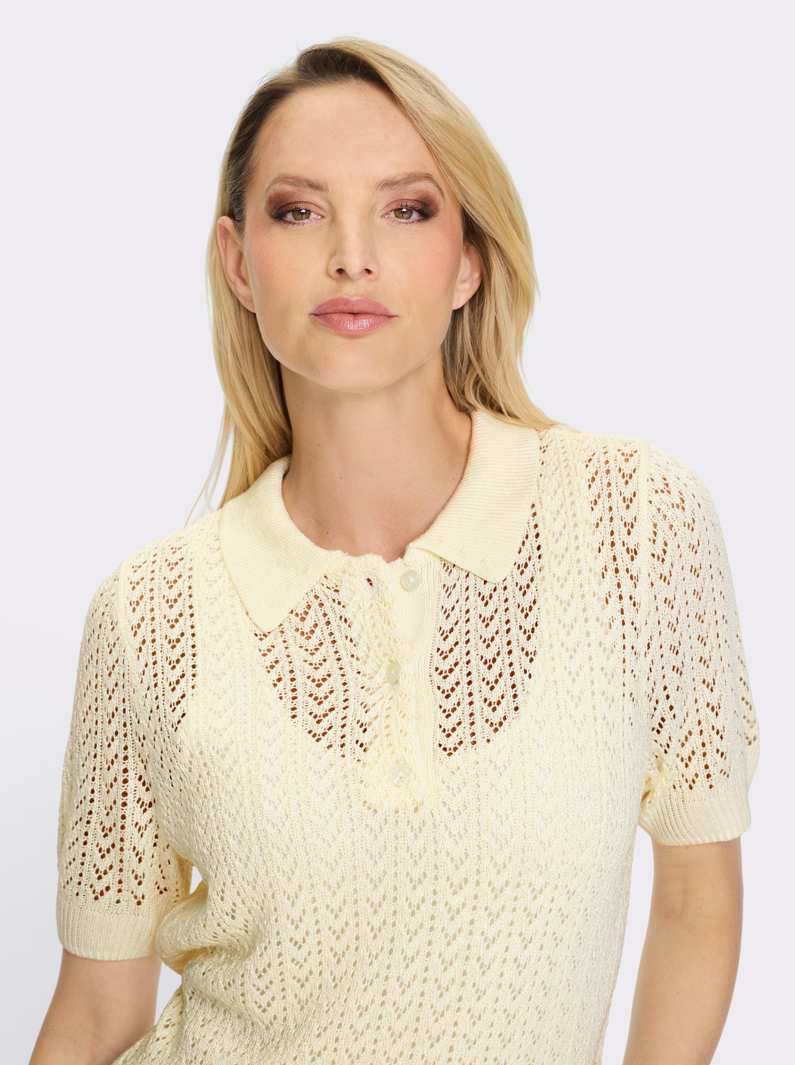 heine Ajourpullover - ecru