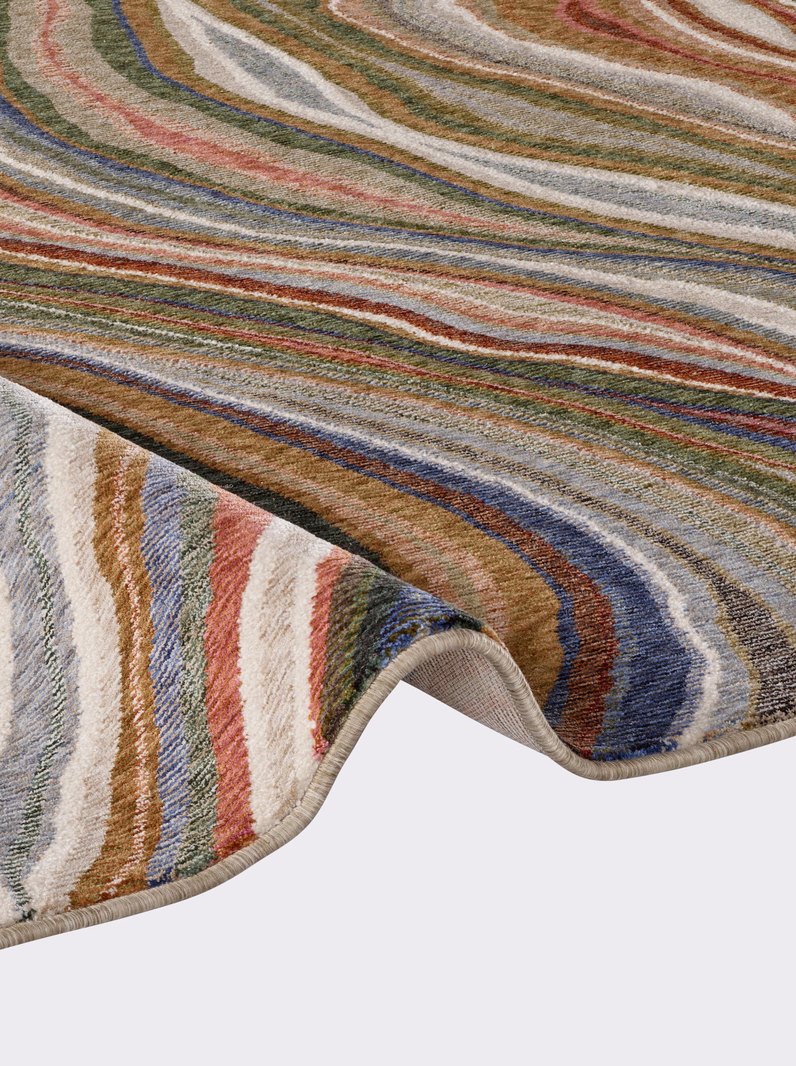 heine home Teppich - rot-ecru-meliert