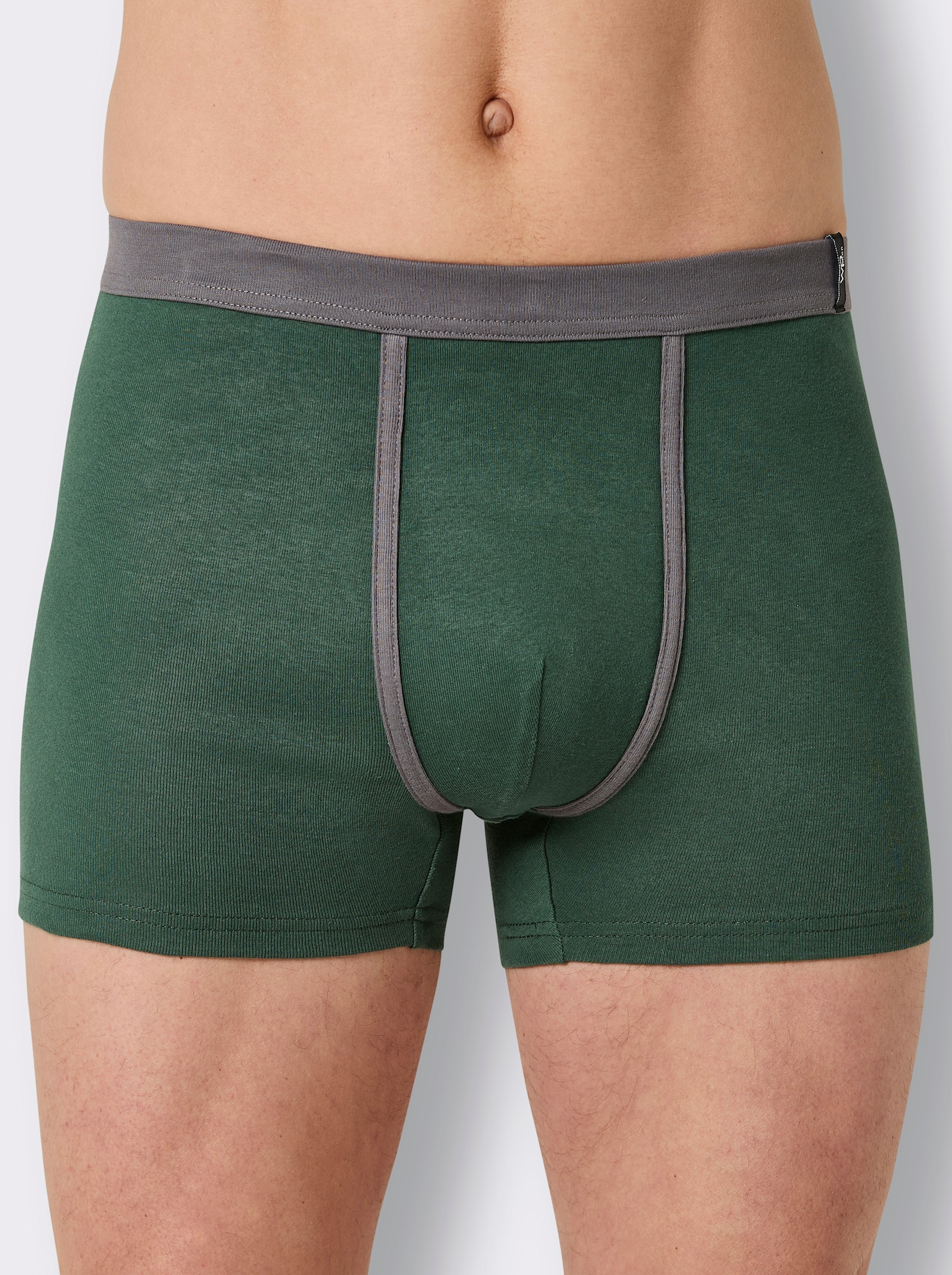 wäschepur men Hose kurz - anthrazit + moos