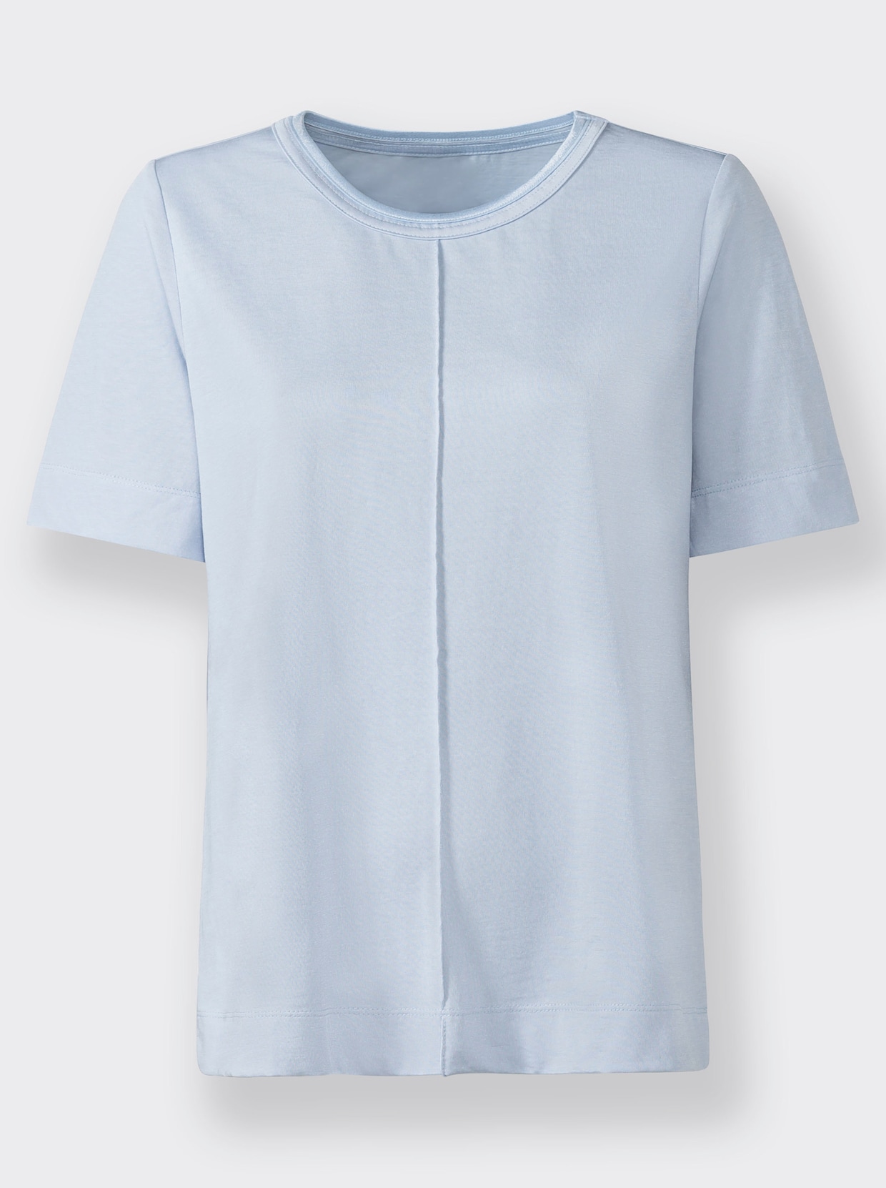 Rundhalsshirt - eisblau