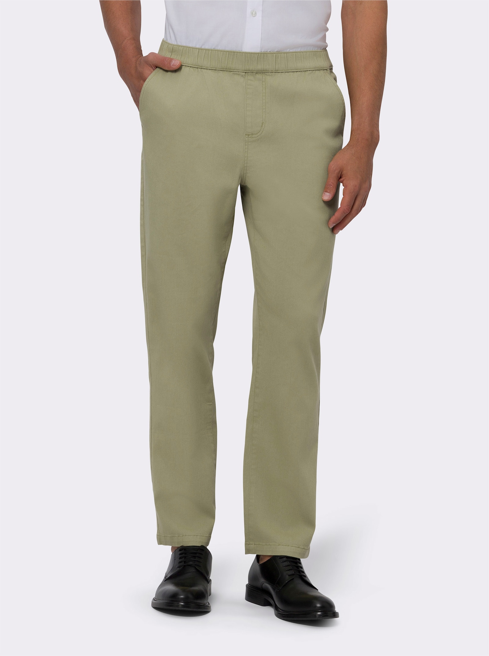 Navlékací džíny s falešným poklopcem - rákosová