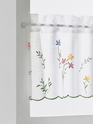 heine home Glasgordijn - wit-gekleurd