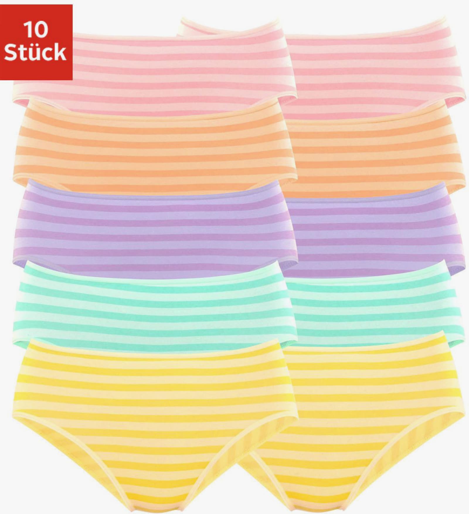 petite fleur Jazz-Pants Slips - gestreift-lila, gelb, grün, orange, rosa