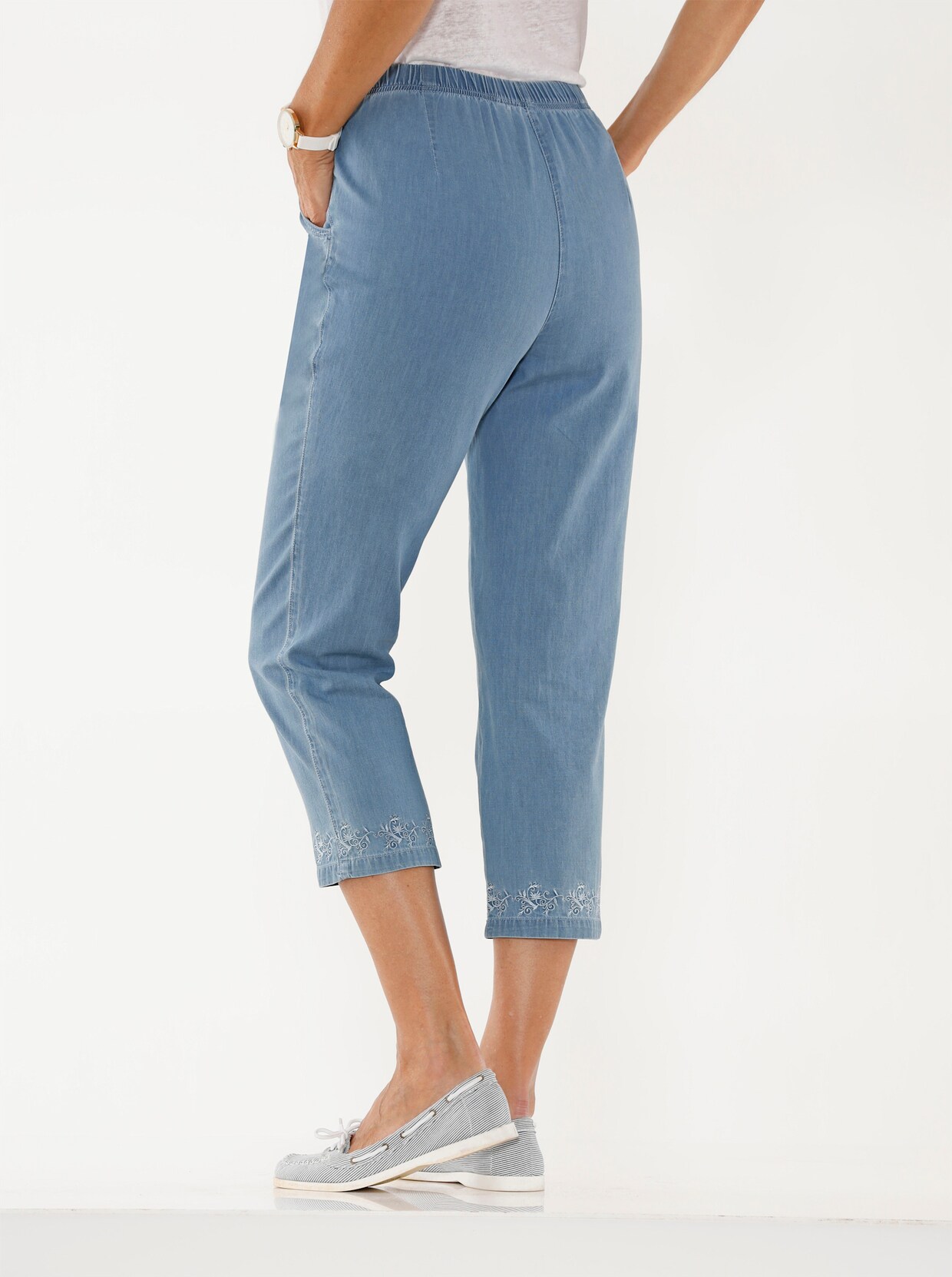 Ankle jeans - blue-bleached