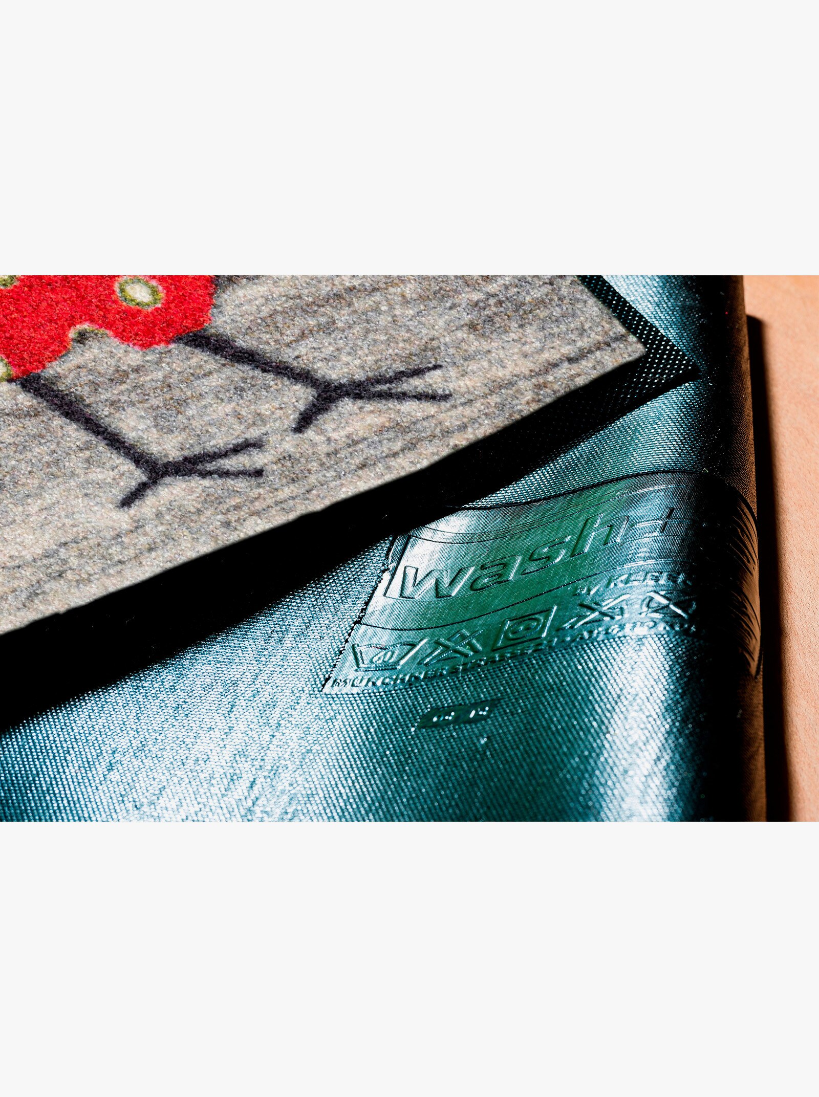 wash+dry by Kleen-Tex Fußmatte - grau-rot