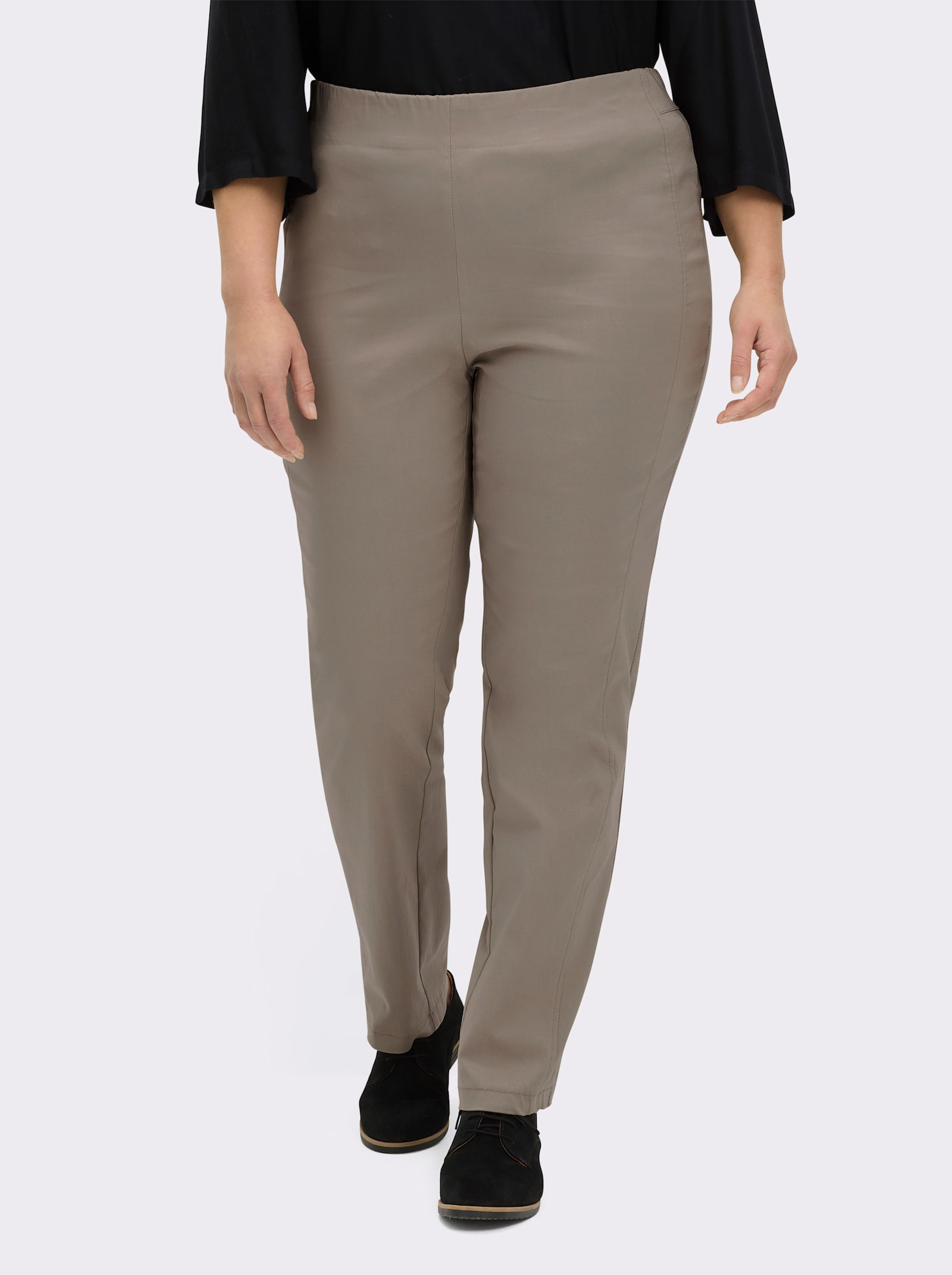 Stehmann Comfort line Hose mit Dehnbund, Viskose-Qualität - taupe