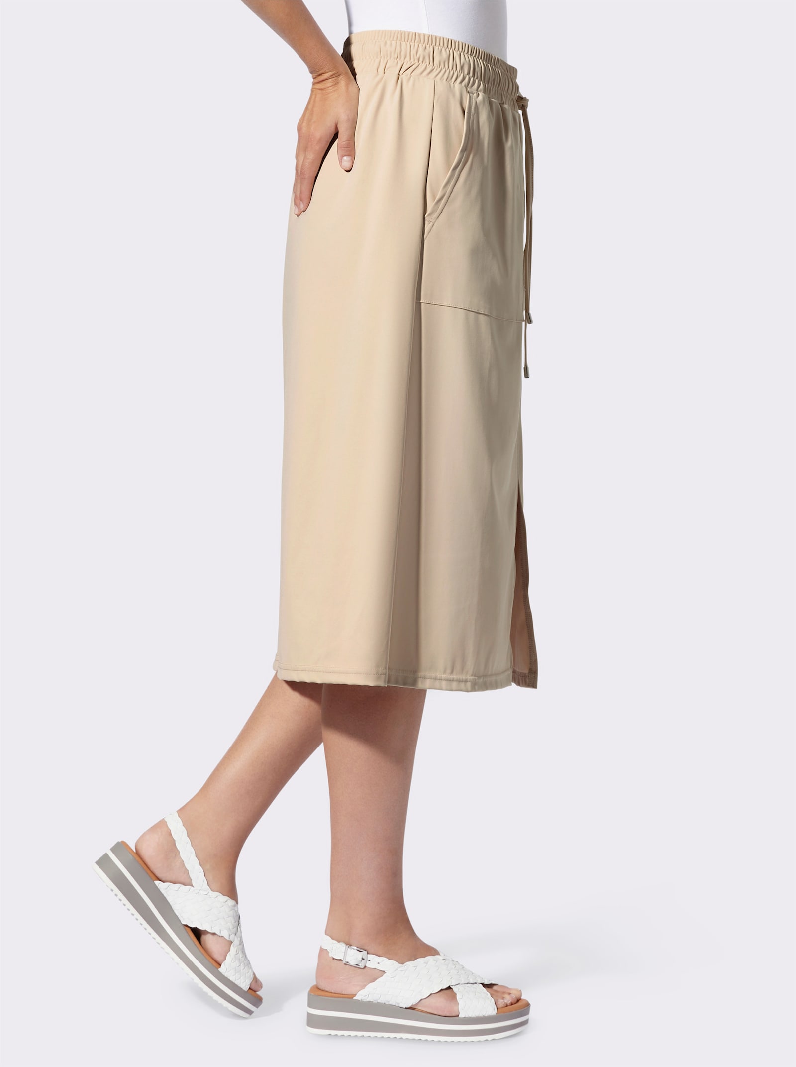 heine Jerseyrock mit großen Taschen - sand