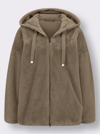 Fellimitatjacke - schlamm