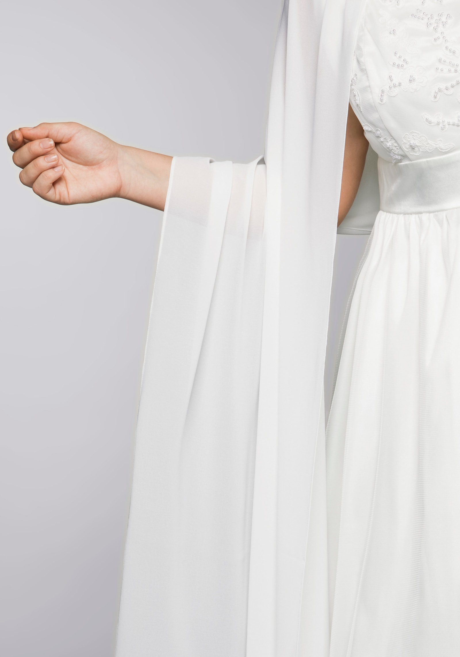 sheego Stola aus Chiffon - offwhite