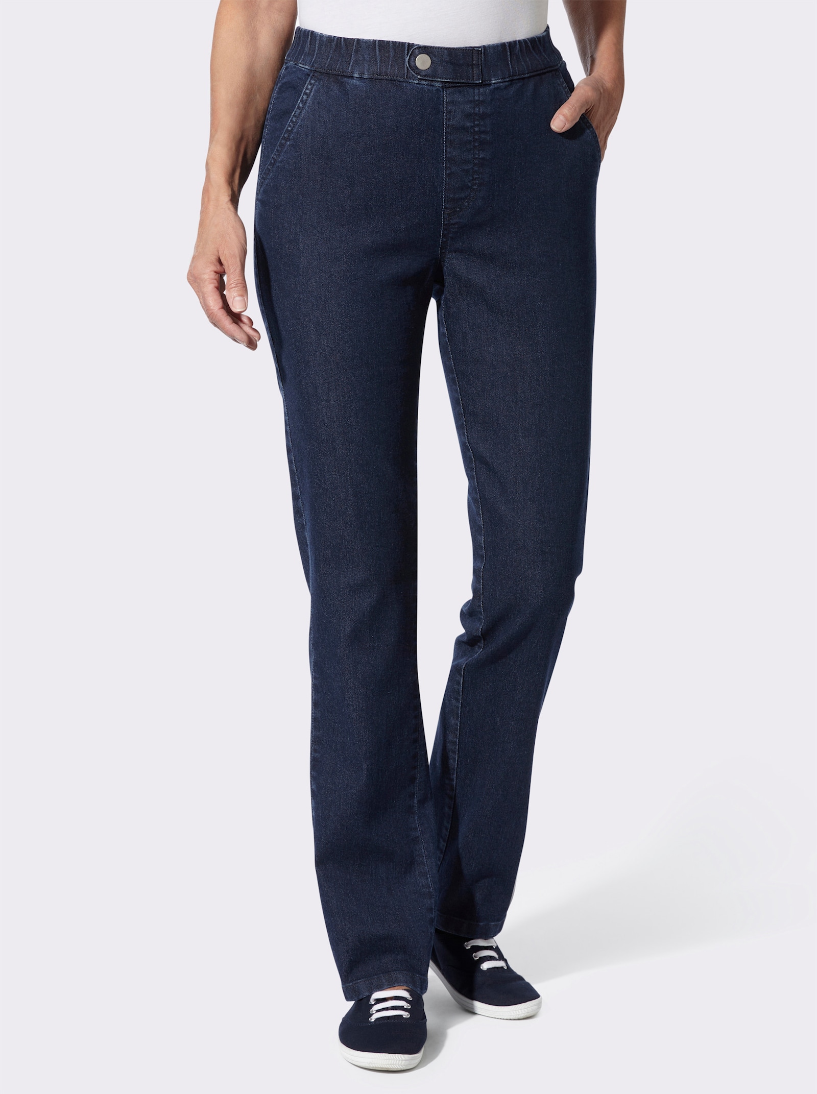 Schlupfjeans mit 2 Taschen vorne - dark blue