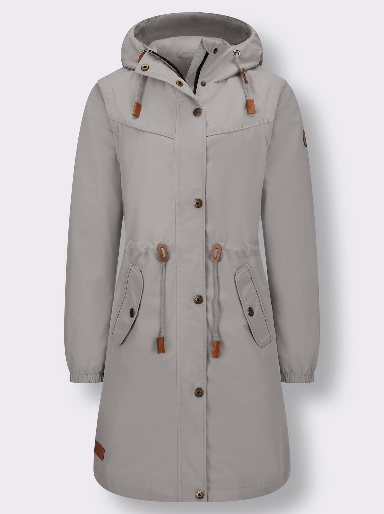 2-in-1-Jacke - steingrau