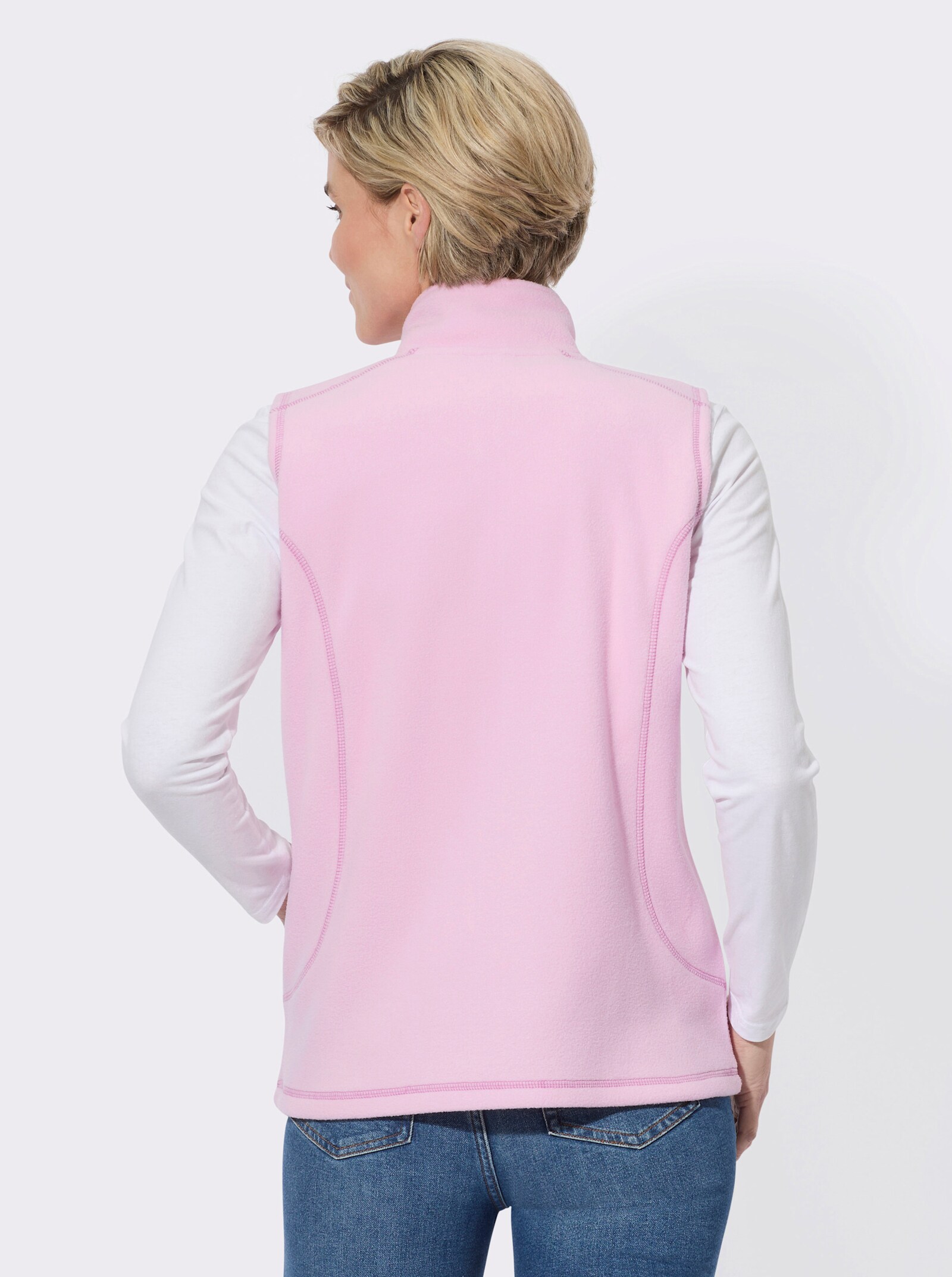 Fleecegilet in antipilling-uitvoering - roze