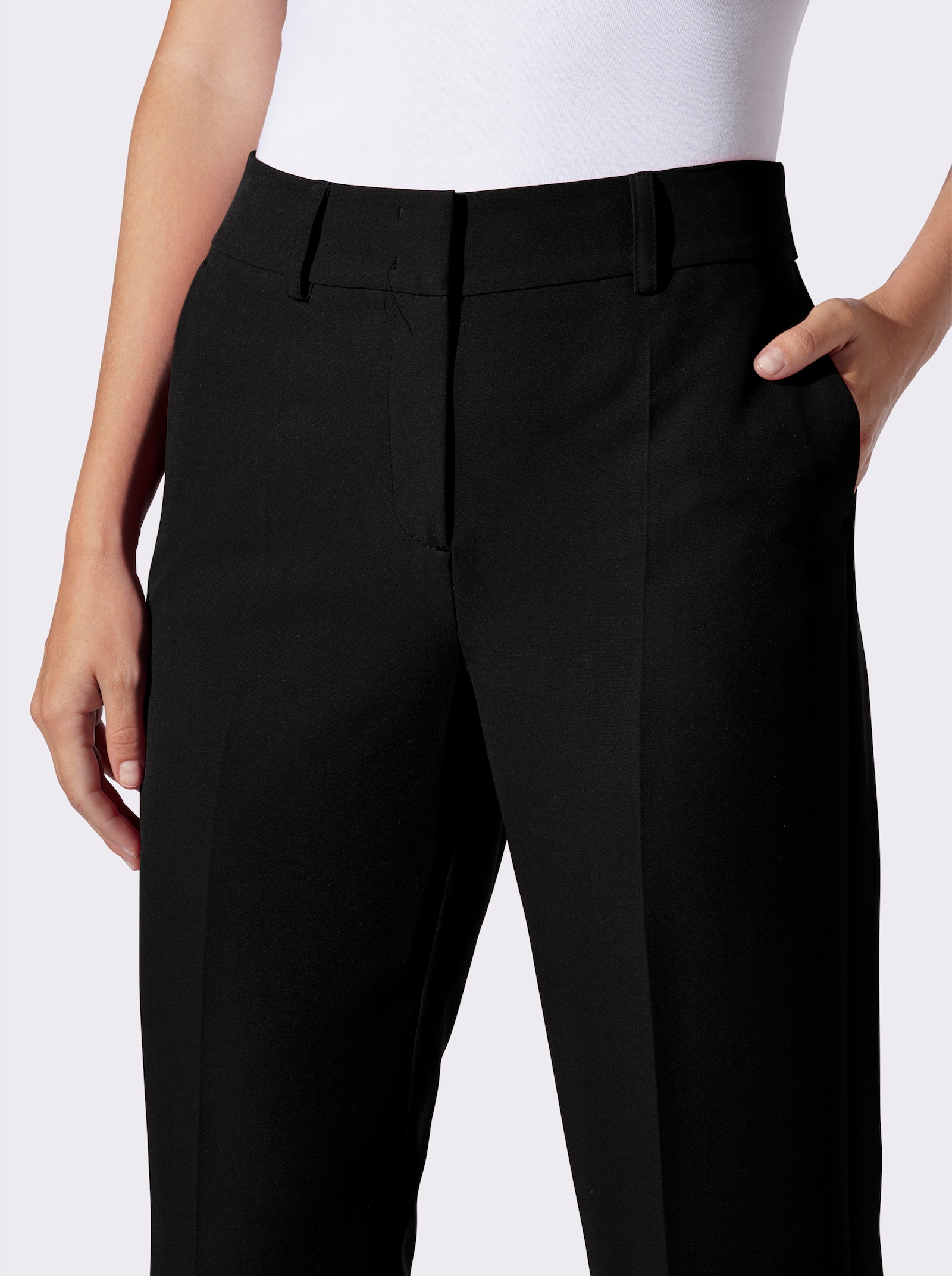 heine Marlene-Hose mit breitem Bund - schwarz