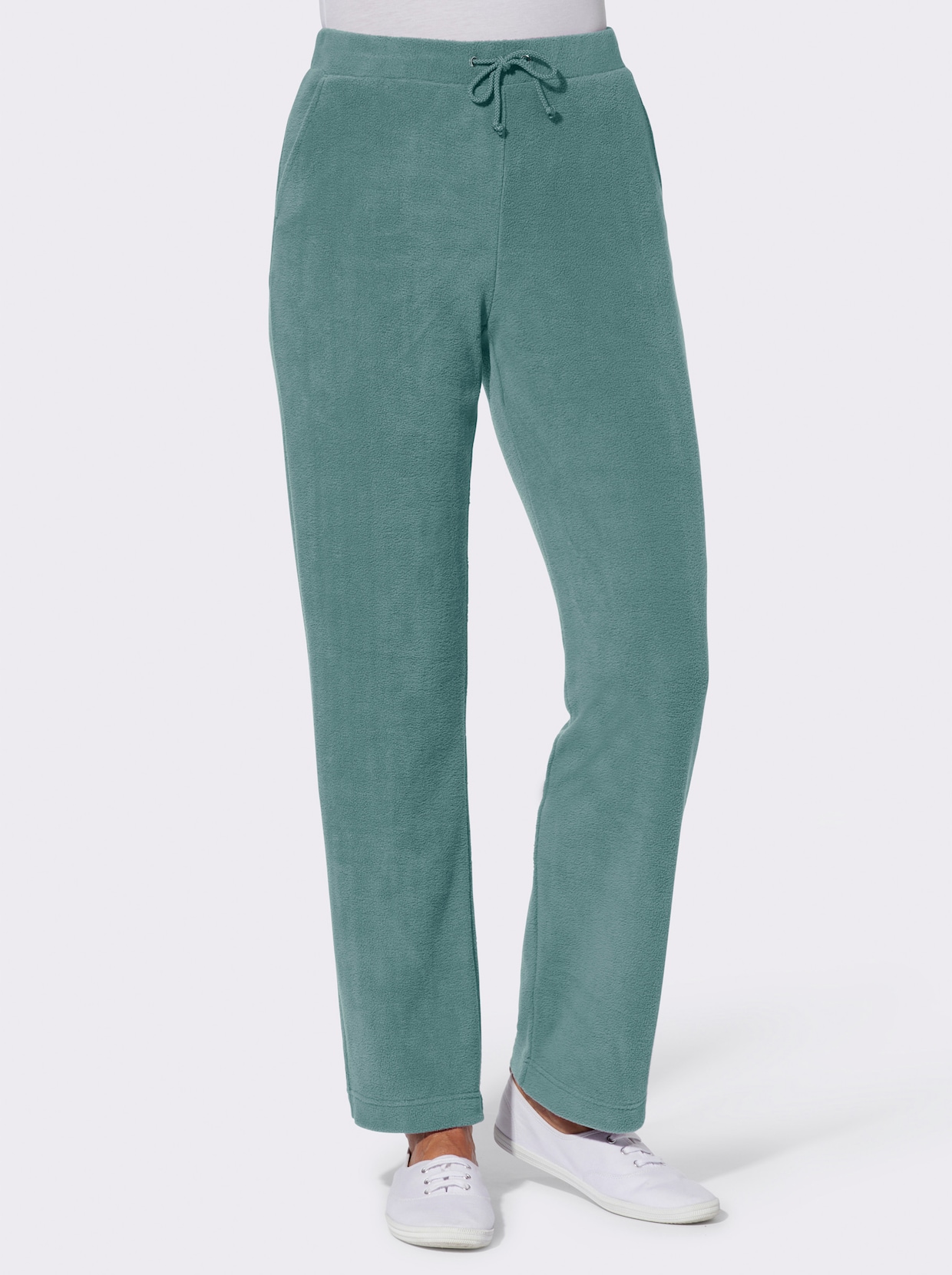 Fleecové kalhoty - nefritová