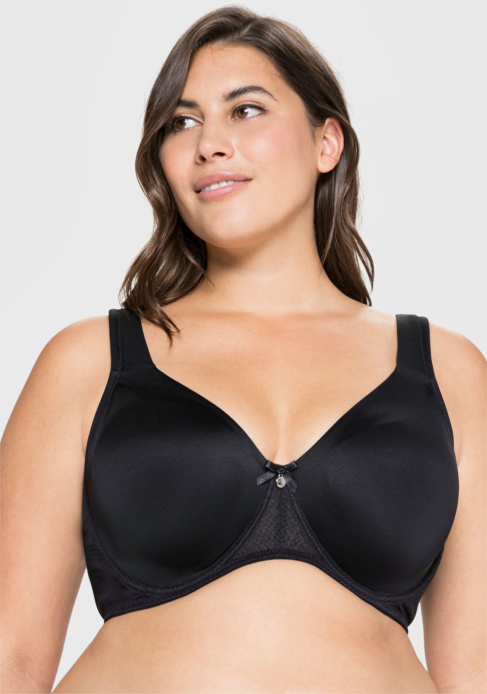 sheego Bügel-BH mit nahtlosen Cups - schwarz