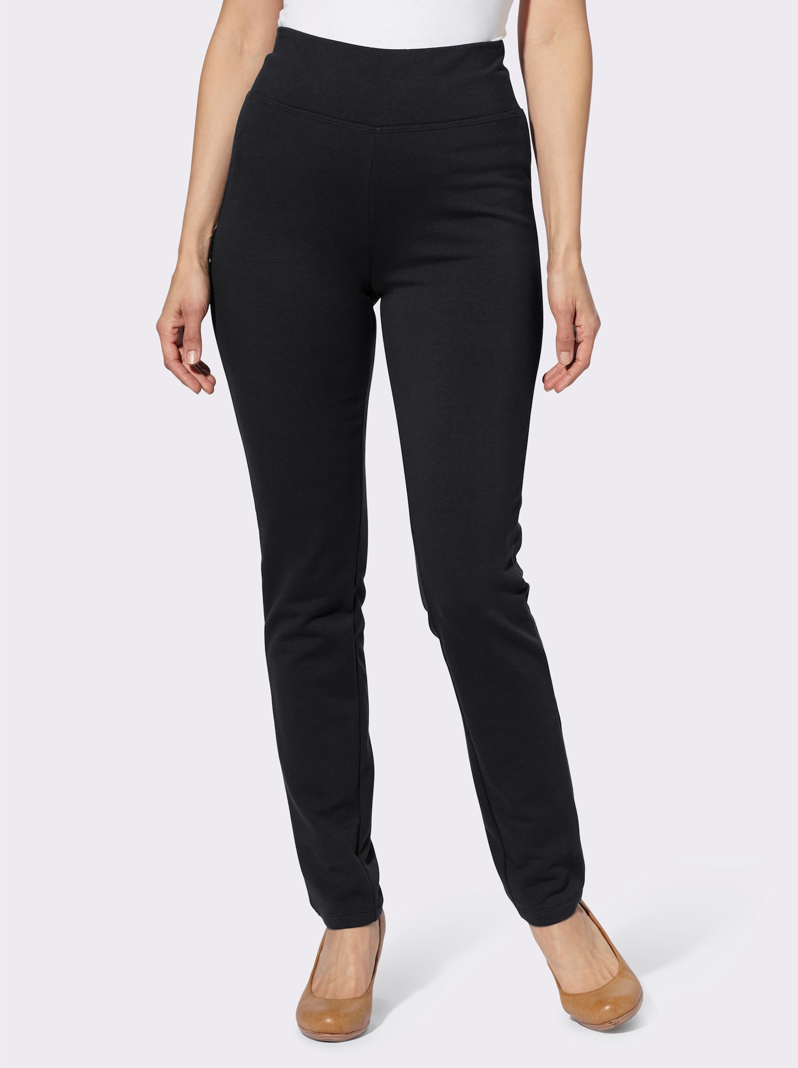 Sweatleggings mit weich angerauter Innenseite - schwarz