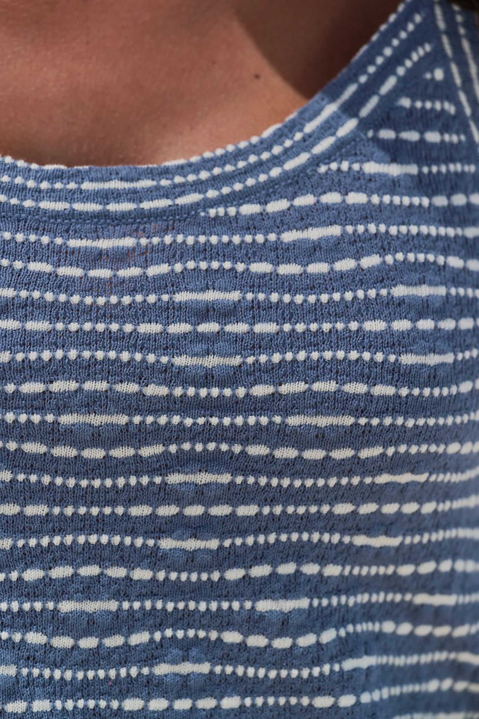 Vivance Stricktop - rauchblau-creme