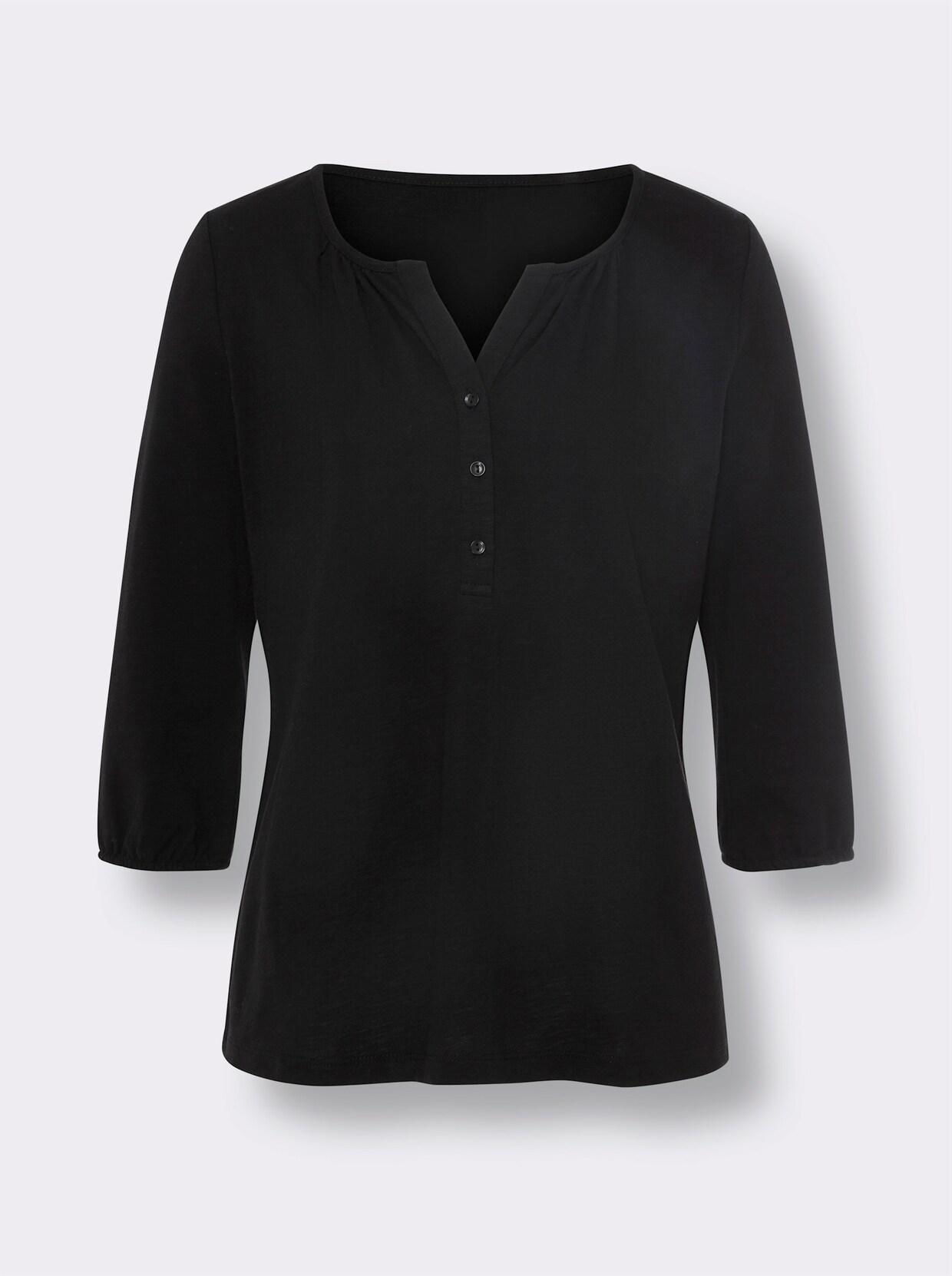 heine Shirt met 3/4-mouw - zwart
