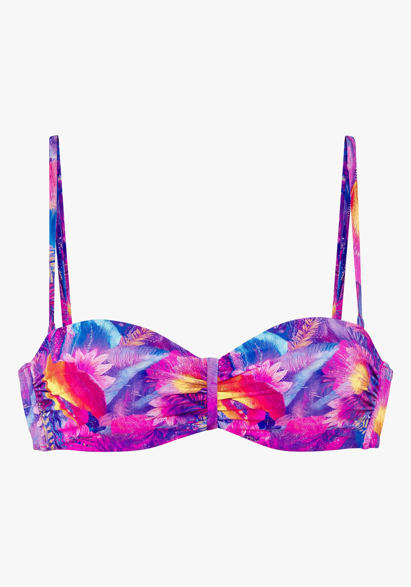 Venice Beach Bügel-Bandeau-Bikini-Top - lila print