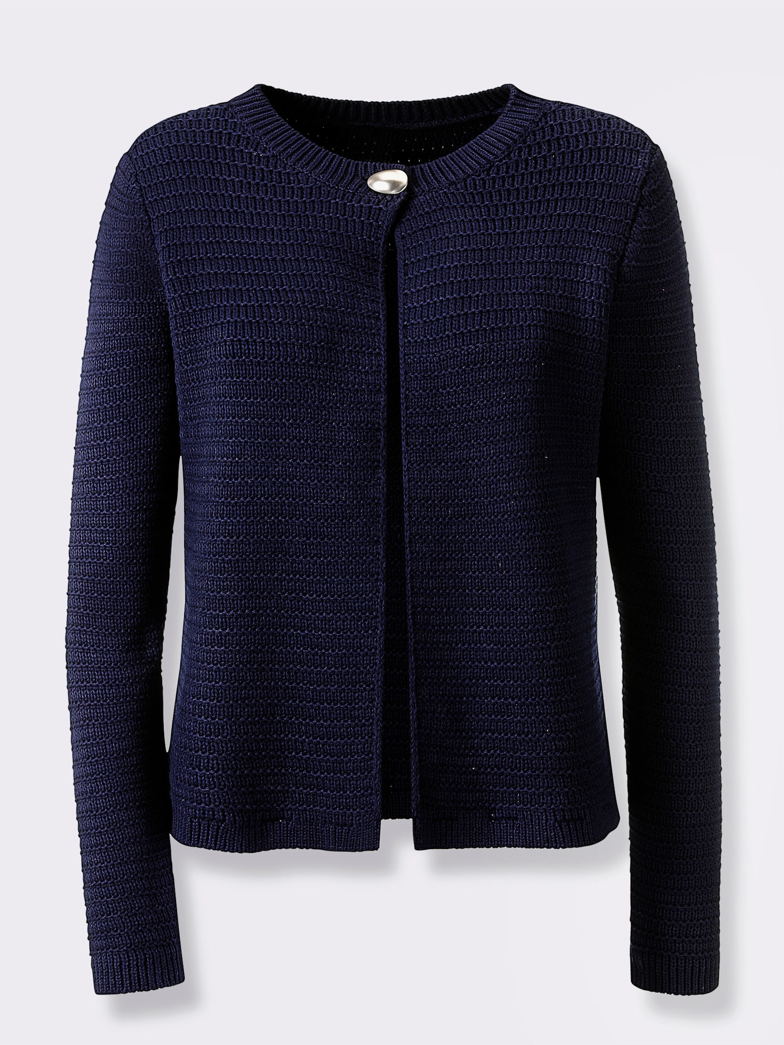 heine Strickjacke mit Strukturmuster - marine