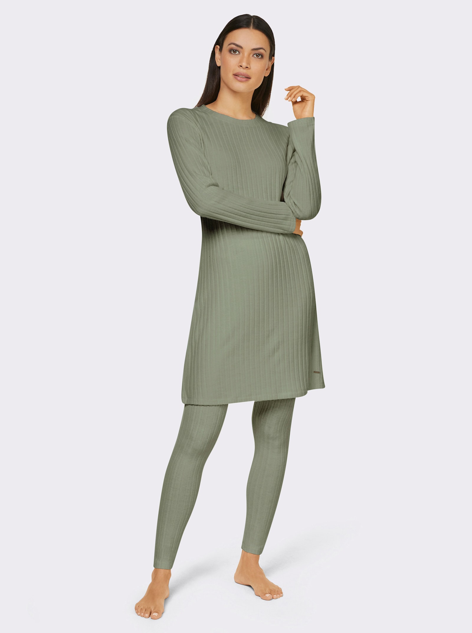 feel good Longshirt - lindgrün