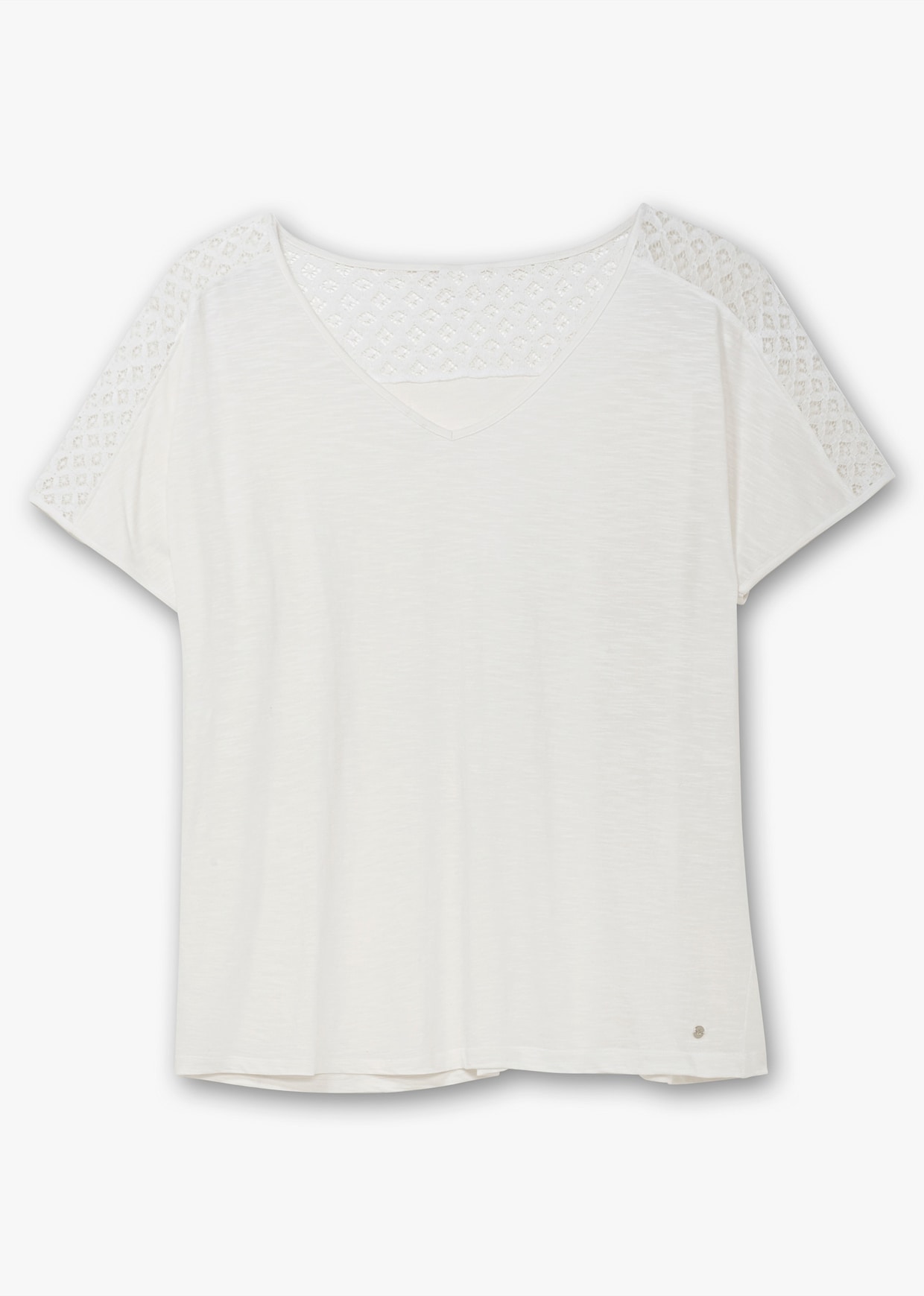 sheego Kurzarmshirt - ecru