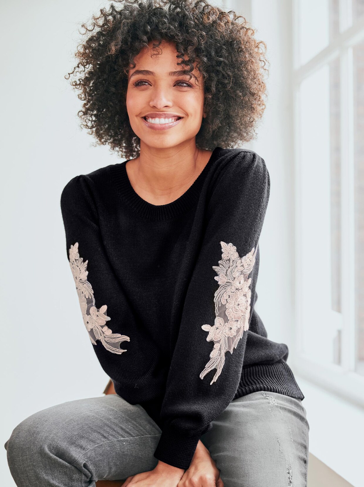 Linea Tesini Pullover - schwarz