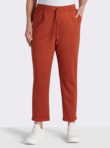Jogg Pants in Interlock-Qualität - rostrot