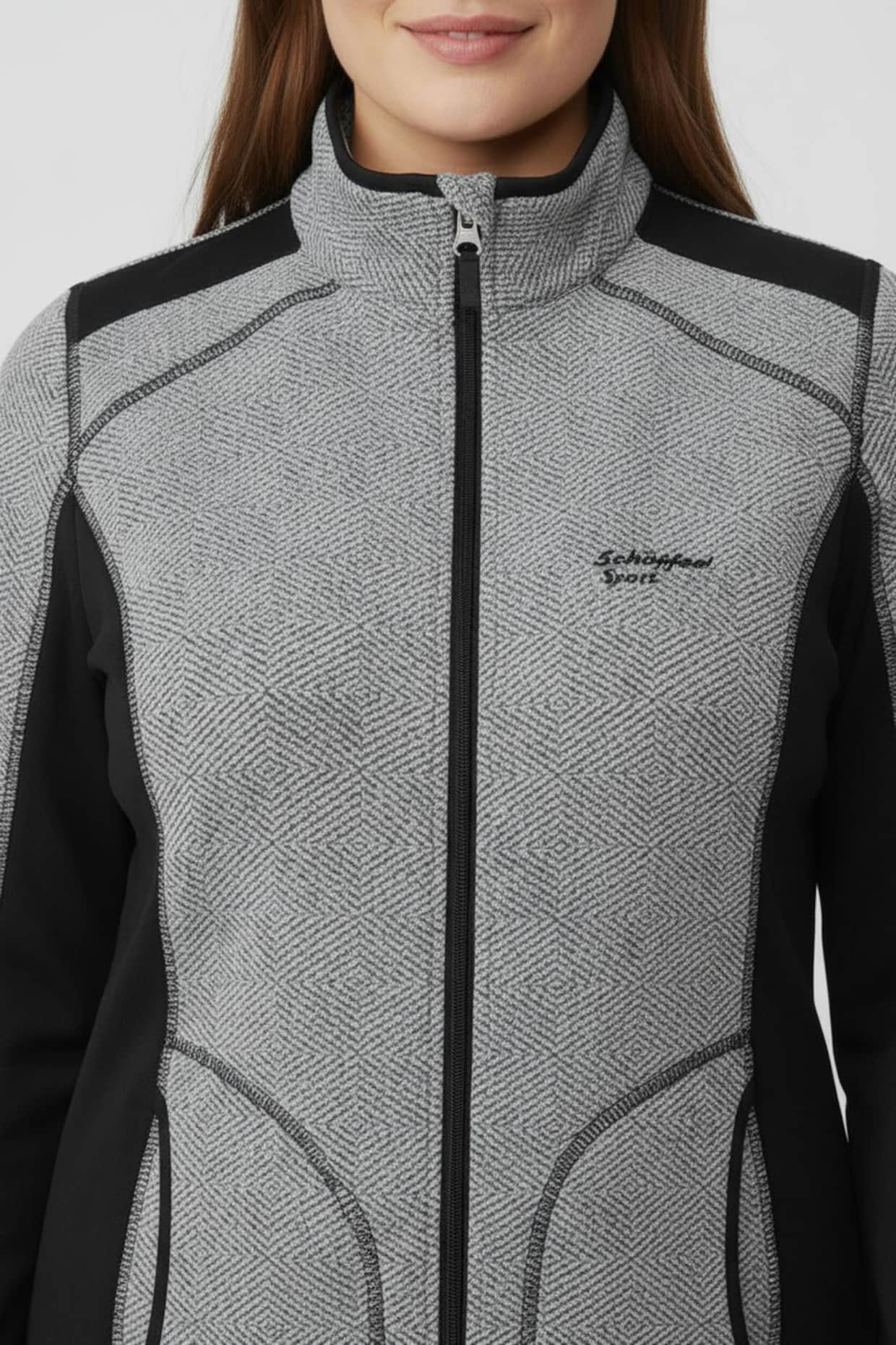 Catamaran Sports Strickfleecejacke - anthrazit-weiß